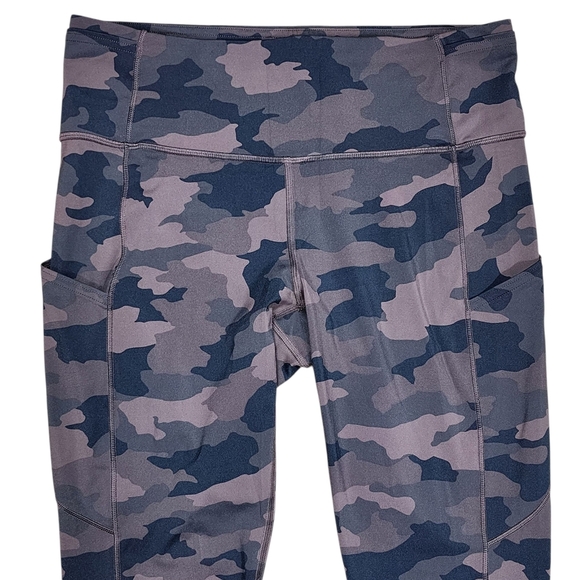 Lululemon Fast & Free Heritage 365 Brown Earth Camo Tight Womens Size 10 - Picture 9 of 13